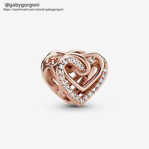 Pandora Sparkling Entwined Hearts Charm|Pendant